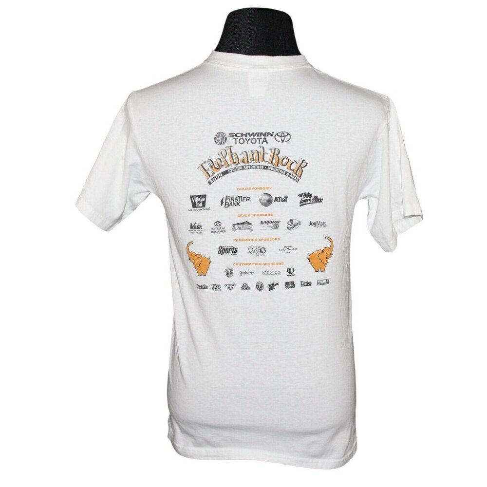 Vintage Schwinn Toyota Medium Elephant Rock 2000 Cycling Adventure Anvil TShirt - Picture 2 of 9